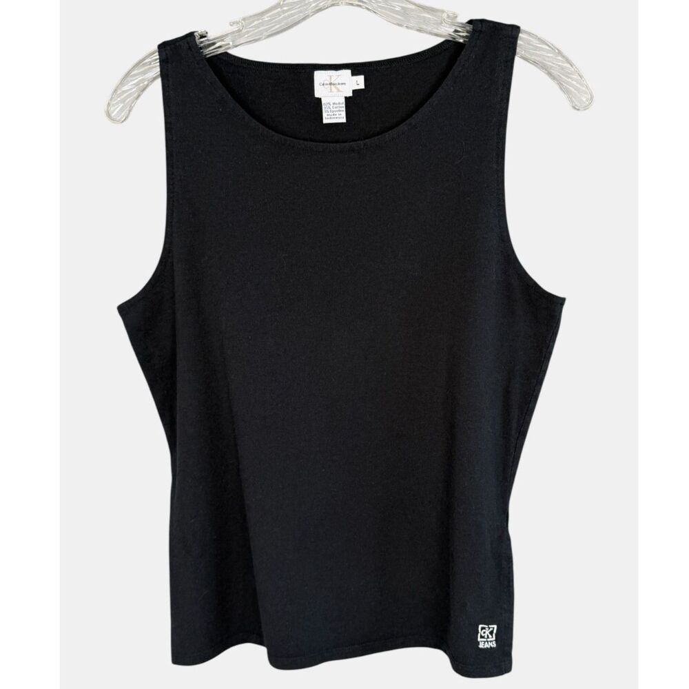 Calvin Klein Jeans Black Sleeveless Tank Top Size L